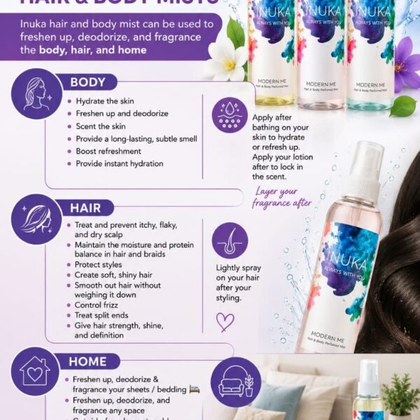 Amazing uses of INUKA hair & body mists