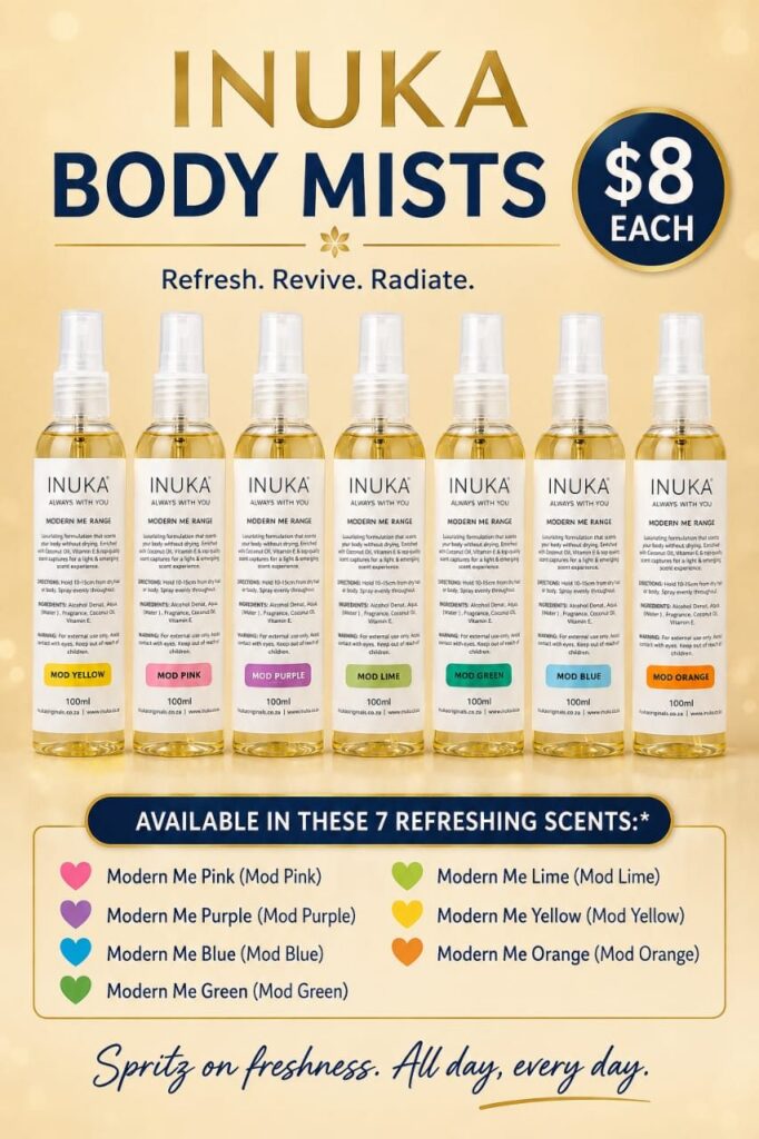 INUKA Body Mists $8 each